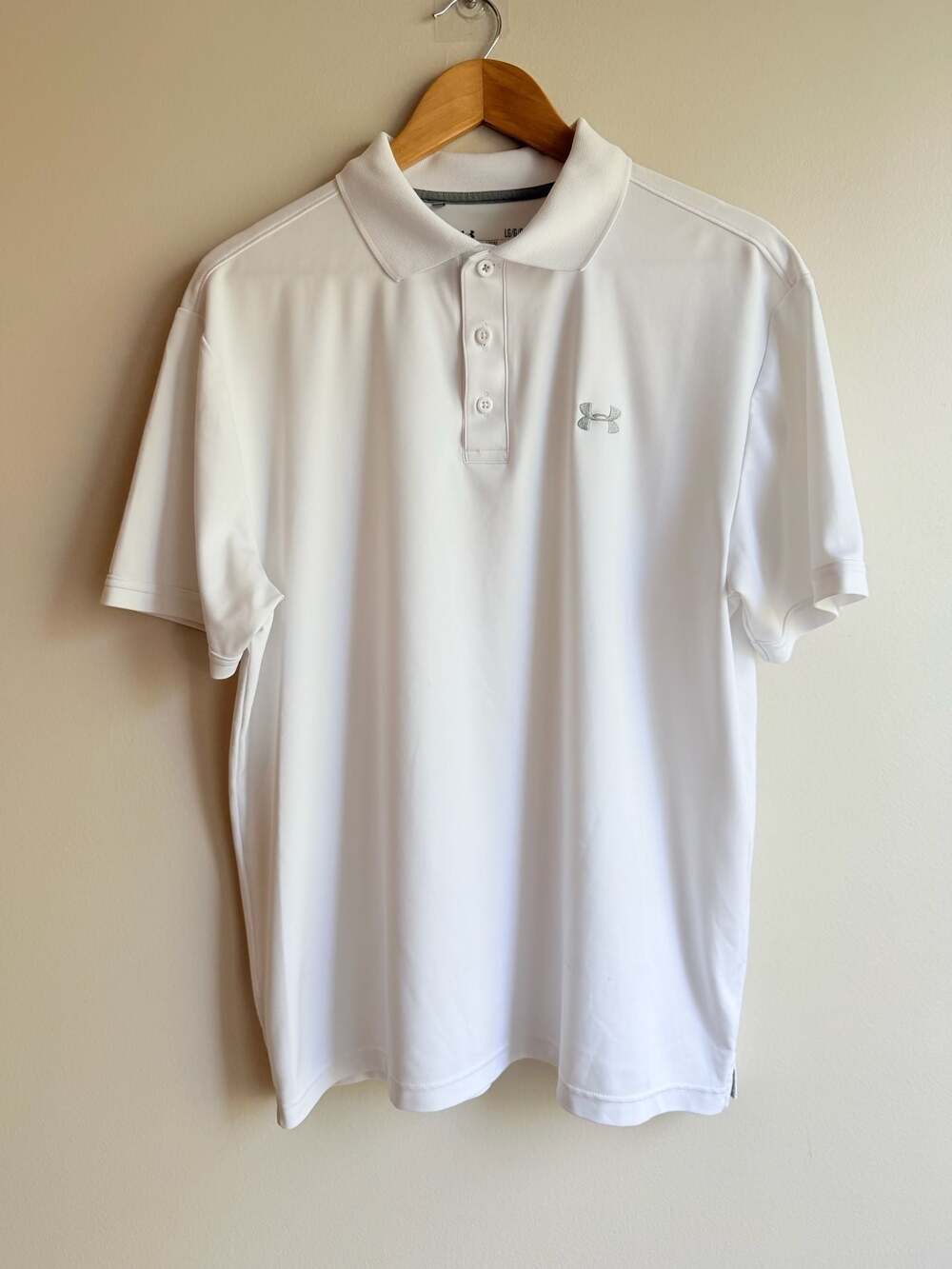 Under Armour Men's HeatGear Loose Performance Polo Shirt White Size Large